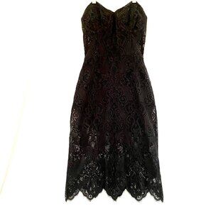 For Love And Lemons Lace Cocktail Mini Dress Size S Bodycon Goth Club Bodysuit
